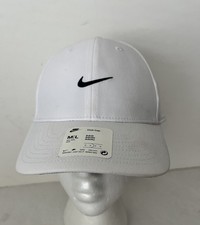 Nike Dri-Fit Club Cap Structured Swoosh Hat White Unisex Sz M/L FV5563-100 NEW