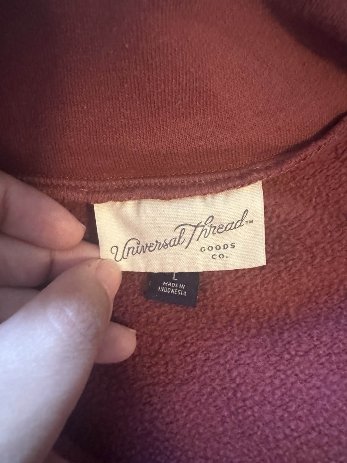 Large Maroon Universal Threads Quarter Zip Sweats… - image 3