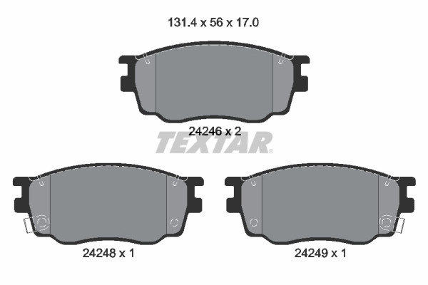 Kit plaquettes Textar 2424601 pour sécuriser vos trajets en BESTURN FAW