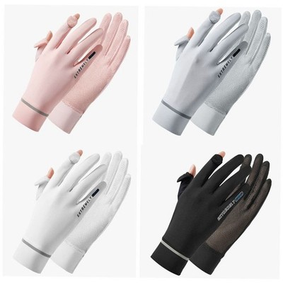 Damen UV Sonnenschutzhandschuhe Eisseide | Sommer Handschuhe Anti-UV Radfahren