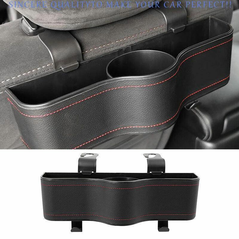 For Nissan Armada Patrol Y62 2017-2024 Black pu Seat Back Storage Box Trim 1pcs
