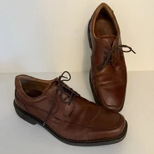 Ecco Genuine Leather Mens Size 9 43 Comfort Arch Support Casual Dress Shoes
