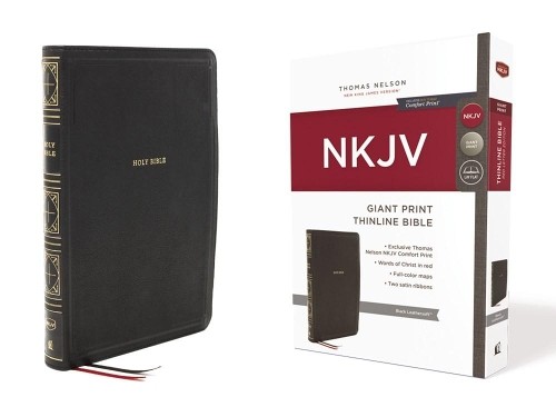 NKJV Holy Bible, Giant Print Thinline Bible, Black Leathersof... - 9780785231714