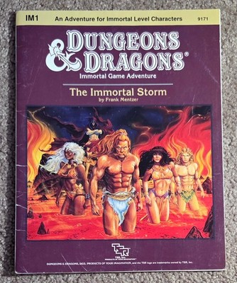 D&D Dungeons & Dragons IM1 THE IMMORTAL STORM TSR 9171 1986 Game Adventure VG/FN