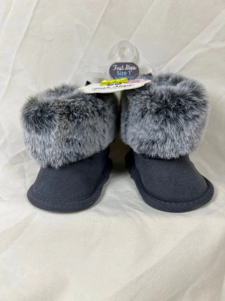 Botas tamanho 1 First Steps 0-3 meses com pele sintética - Imagem 3 de 4