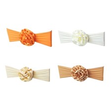 Church Wedding Chair Flowers White Chair Romantics Bowknot Sashes Tie Back