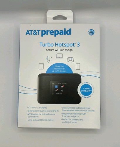 AT&T Prepaid Turbo 3 ATTCKTHS02 Mobile Hotspot 256 MB - Picture 3 of 4
