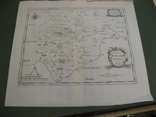 100% ORIGINAL LARGE RUTLANDSHIRE MAP BY ROBERT MORDEN C1695 VGC