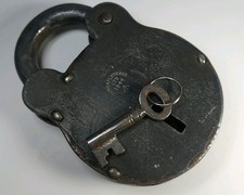 Vintage Lowe and Fletcher 5 Lever Padlock Date Stamp 1944. Working with Key.