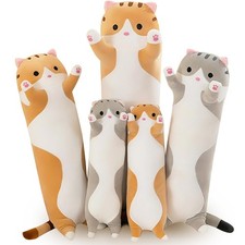 Bobomon Long Cat Plush Pillow Cute Plush Soft Cat Doll Big Stuffed Plushies Toy