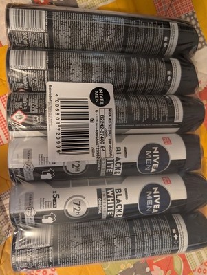 2x Nivea Deospray 6er Packung 6x200 ml Black&White