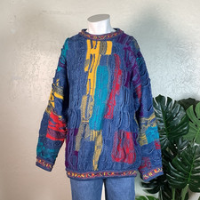 RARE Vintage 1990s Coogi Blues 3D Cotton Knit Sweater Australia - Size XL