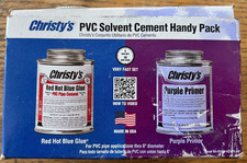 Christy's Red Hot Blue Glue  Purple Primer Handy Pack PVC Solvent Cement