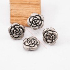 20x 14mm Retro Rose 3D Flower Stud Rivet Tacks Nail For Leathercraft Belt Bag