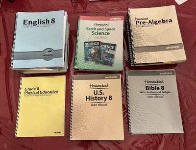Abeka Gr 8 Lot of 34  Student books + Complete Parent Keys