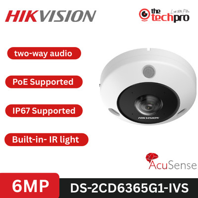 Hikvision DS-2CD6365G1-IVS 6MP Fisheye IP Kamera 360° Panorama PoE IVS CCTV