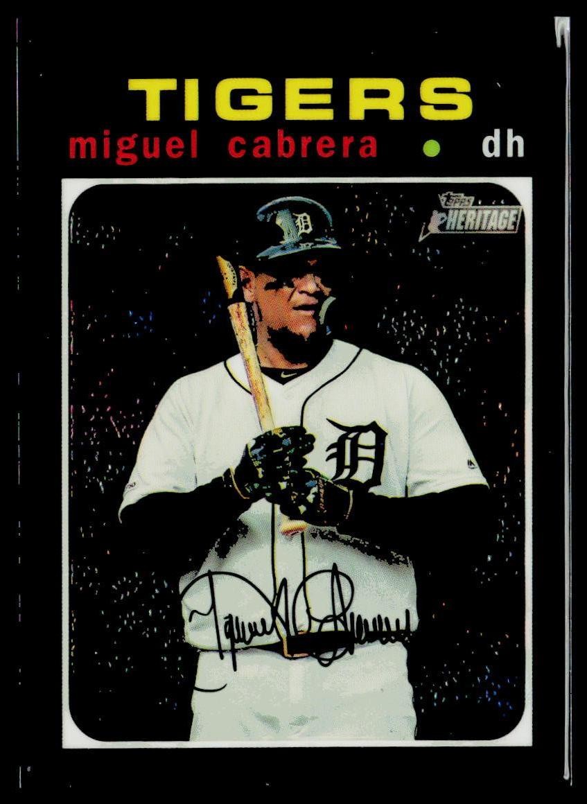 2020 Topps Heritage Chrome #608/999 Miguel Cabrera #THC-41 Detroit Tigers