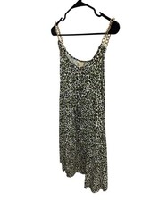 MICHAEL Michael Kors Sleeveless Chain Strap Mini Dress Sz Medium Multi Leopard
