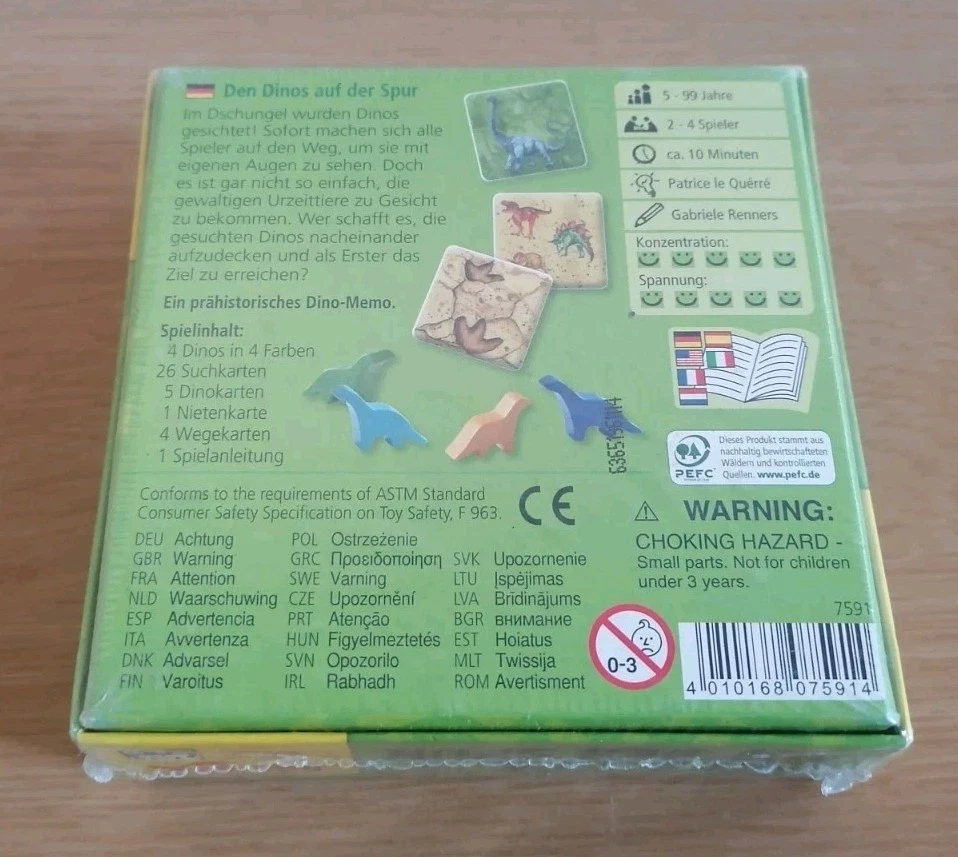 HABA Den Dinos auf der Spur Dino-Memo 7591 Board Game Age 5-99 / New & Sealed - Image 3 of 4