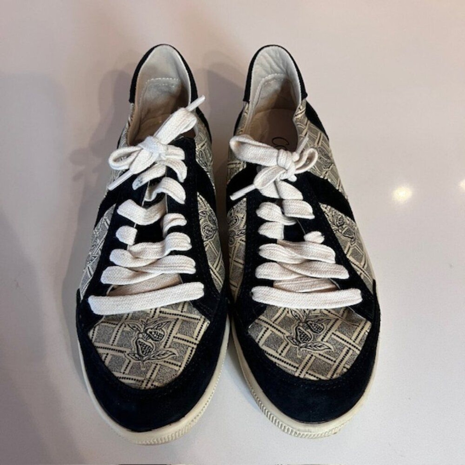 Cotélac Black White Patterned Low Top Sneakers - … - image 2