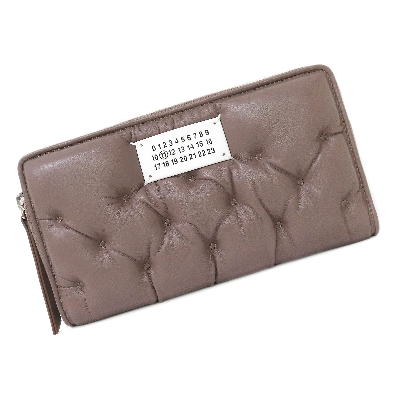 Maison Margiela SA1UI0030 Glam Slam Embroidered Zip Around Sheepskin Wallet