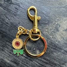 Keychain Bag Charm w/Multi Colored Sun Flower