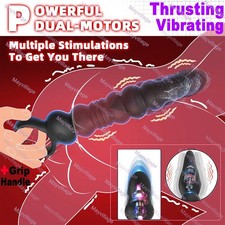 Male Prostate Massager Vibrator Thrusting Anal Butt Plug Dildo Sex Toys for Men