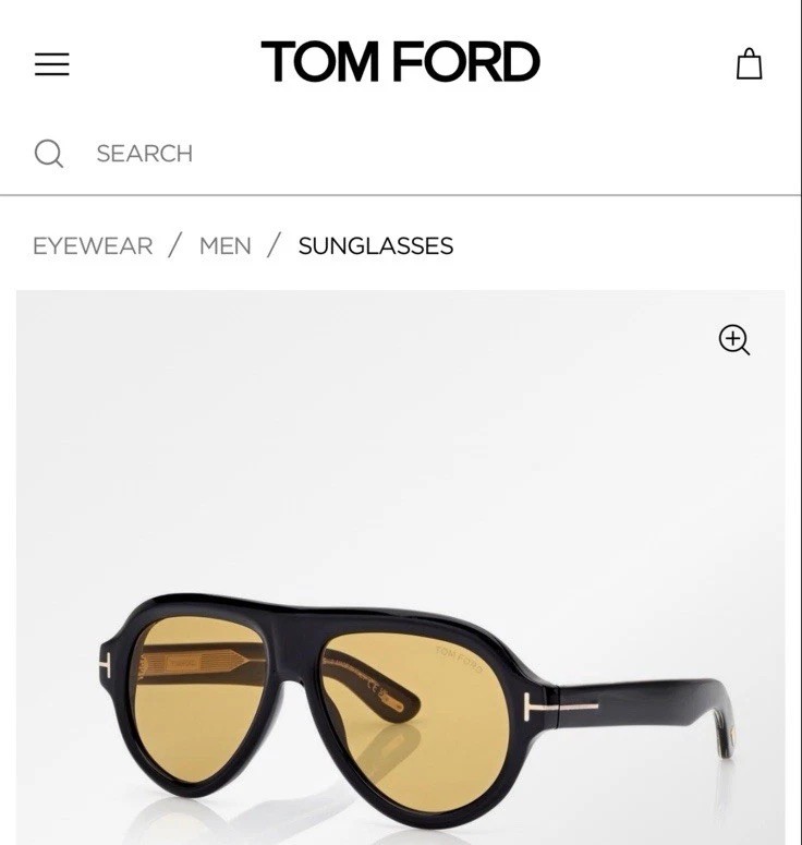Tom Ford Black Sunglasses with Yellow Lenses - Retro Cat Eye Tom Ford Icon Collection TF1202 01E Sunglasses - US main image 3