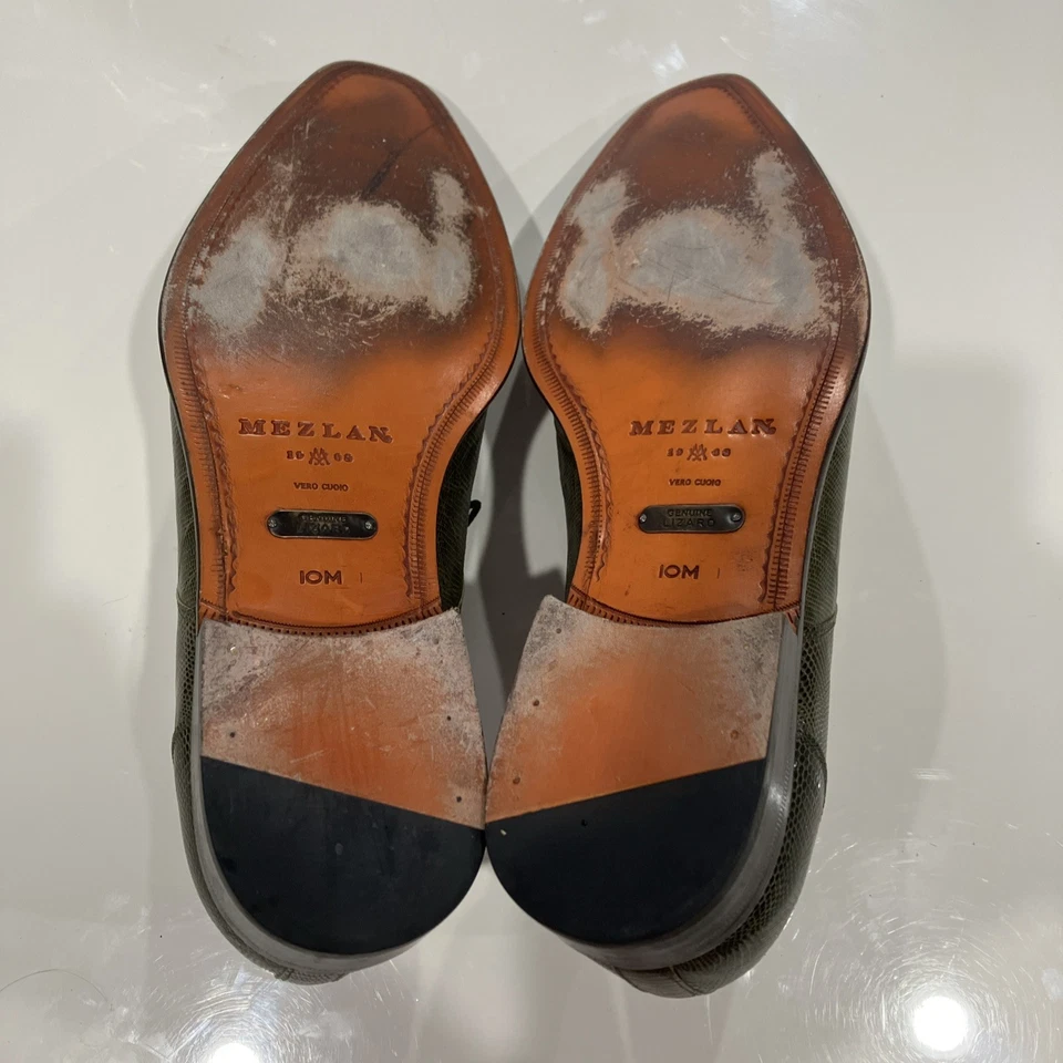 Mezlan Vero Cuoio $595 MSRP Genuine Lizard Lace Up Exotics Dress Shoes Size 10M - Image 3 of 4