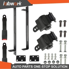 Labwork Seat Belts&Bracket Kit For 2 Retractable Golf Cart EZGO Yamaha Club Car