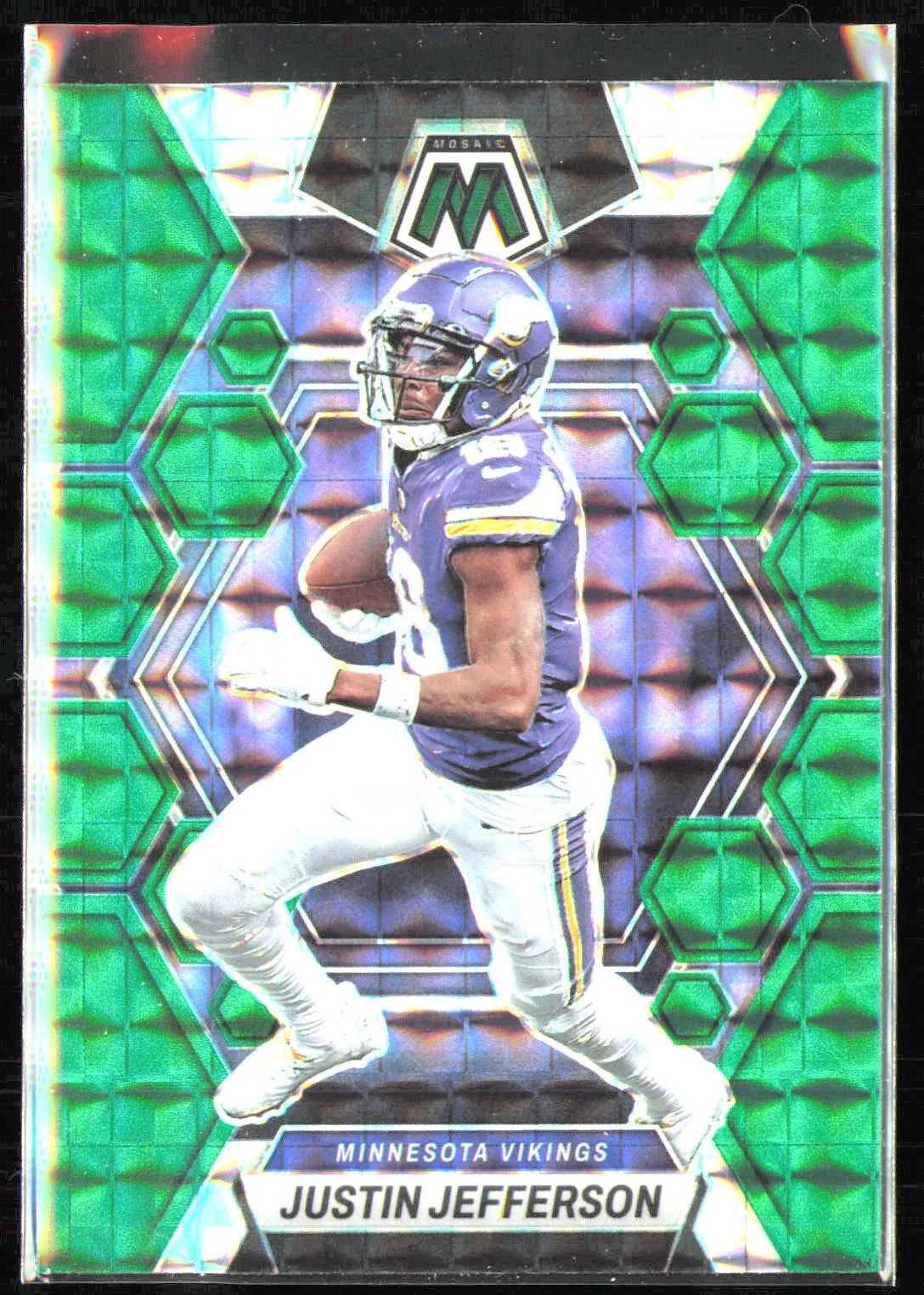2023 Mosaic - Justin Jefferson Green Mosaic Prizm #152 - Minnesota Vikings!