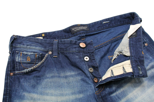 SCOTCH & SODA Phaidon Jeans Men's W34/L34 Slim Fit Distressed Patched Faded - Picture 4 of 9