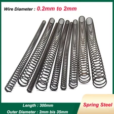 Length 300mm Compression Spring Pressure Springs OD 2-35mm Wire Dia 0.3mm-2.0mm