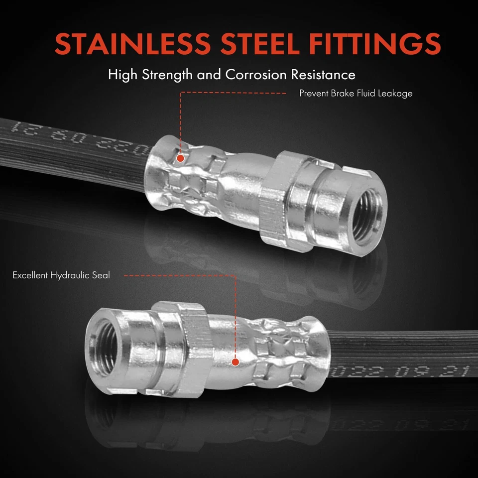 2 передних гидравлических шланга левого и правого тормоза для Audi A3 Quattro 2009-2011 Volkswagen CC - Изображение 4 из 4