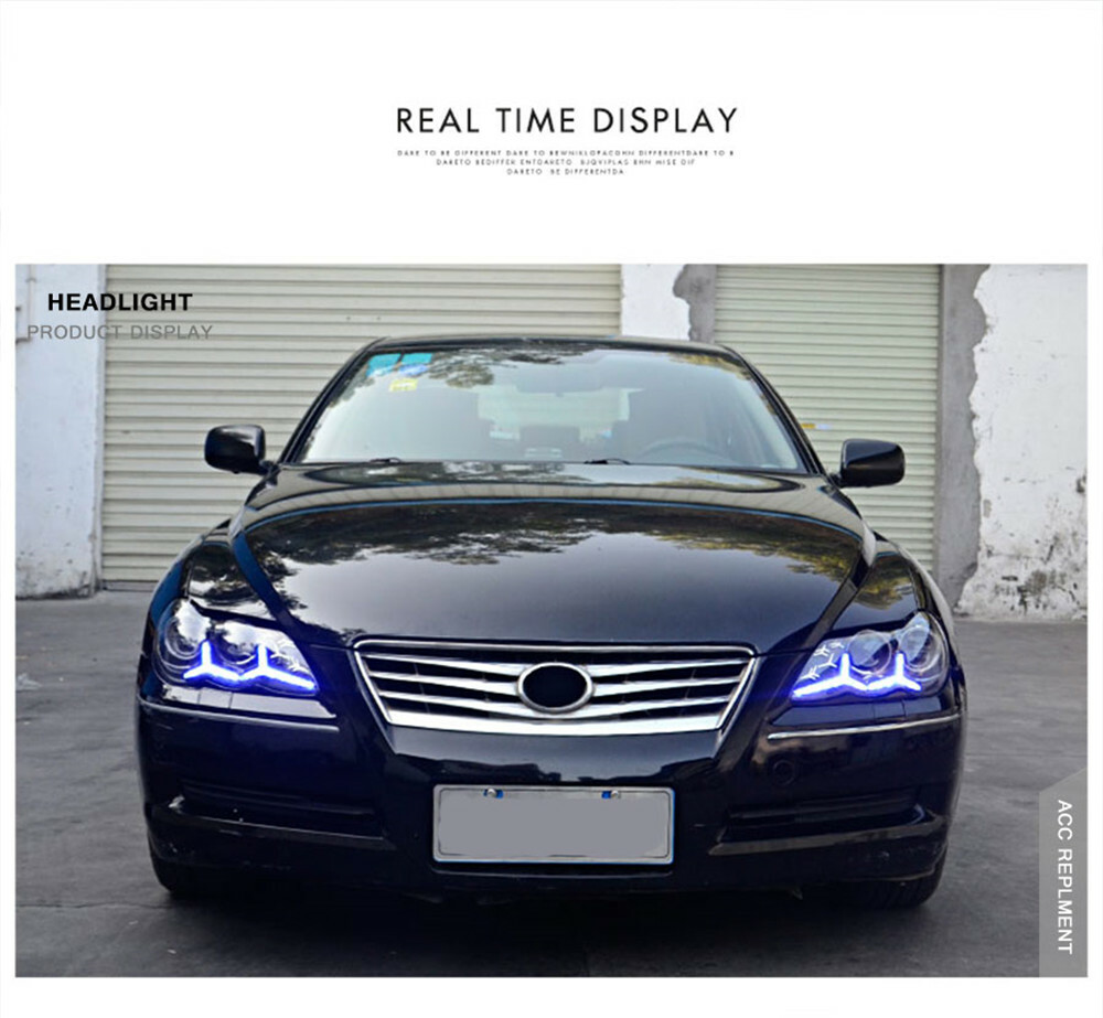 月夜　0324 For Toyota Mark X LED Headlights Assembly 05-09 LED DRL