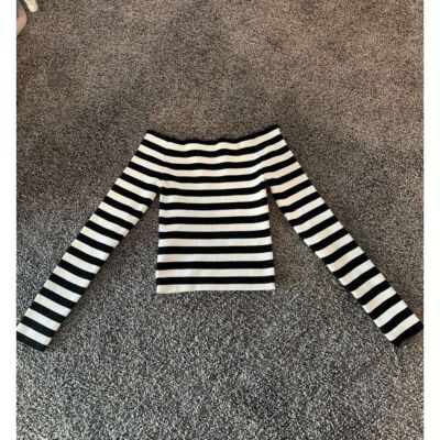 Silence + Noise Women's Berlin Off Should Top In Black/White Size small