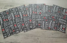 6 pieces of Minnie mouse words Scrapbook Paper 4x6 photo mats 429