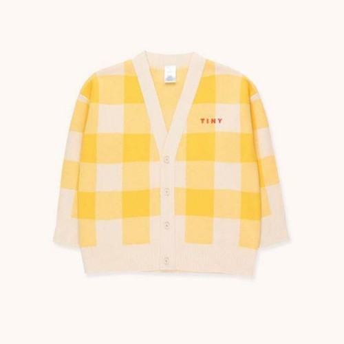 TINYCOTTONS BIG CHECK CARDIGAN in light 