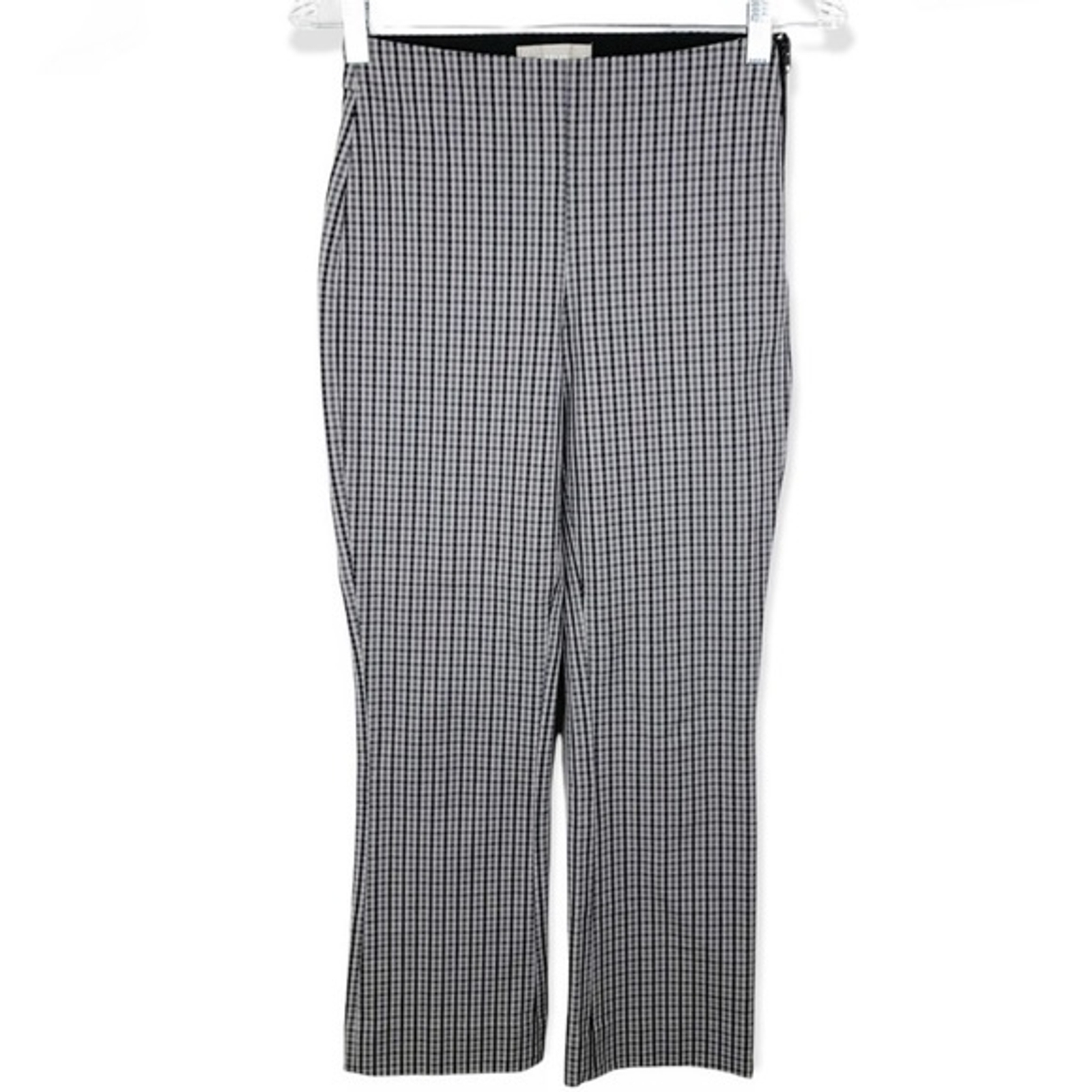 Everlane Plaid Checkered Crop Work Grey Pants Side Zi… Gem