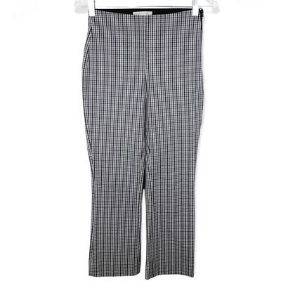Everlane Plaid Checkered Crop Work Grey Pants Side Zipper Size