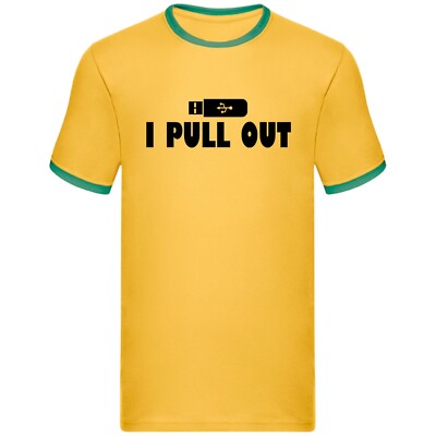 Tech Humor Ringer T-Shirt Pull Out USB Nerdy Computer Witz Geeky Ringer Top