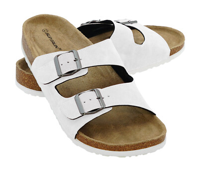 + Pantoletten Sandalen Hausschuhe Schlappen Clogs Kork Fußbett Gr.36-49
