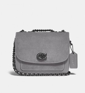 grey shoulder bag