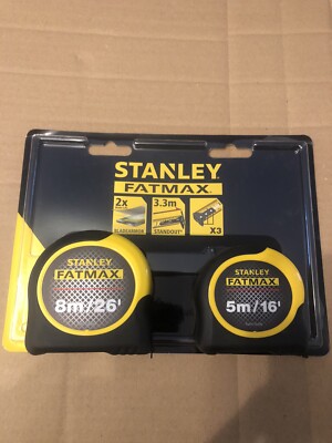 Stanley FMHT81745-0 FatMax Classic Klebeband Doppelpack 5m & 8m (Breite 32mm)