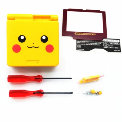 Yellow Gelb Ersatz Cover Hülle Für Nintendo Gameboy Advance GBA SP - Rot Lens