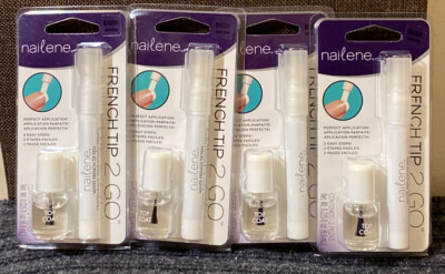NAILENE FRENCH TIP 2 GO #61031 WHITE ( 4 PIECE LOT )  New