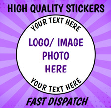 PERSONALISED ROUND PRINTED STICKERS CUSTOM LOGO LABELS BUSINESS MATTE