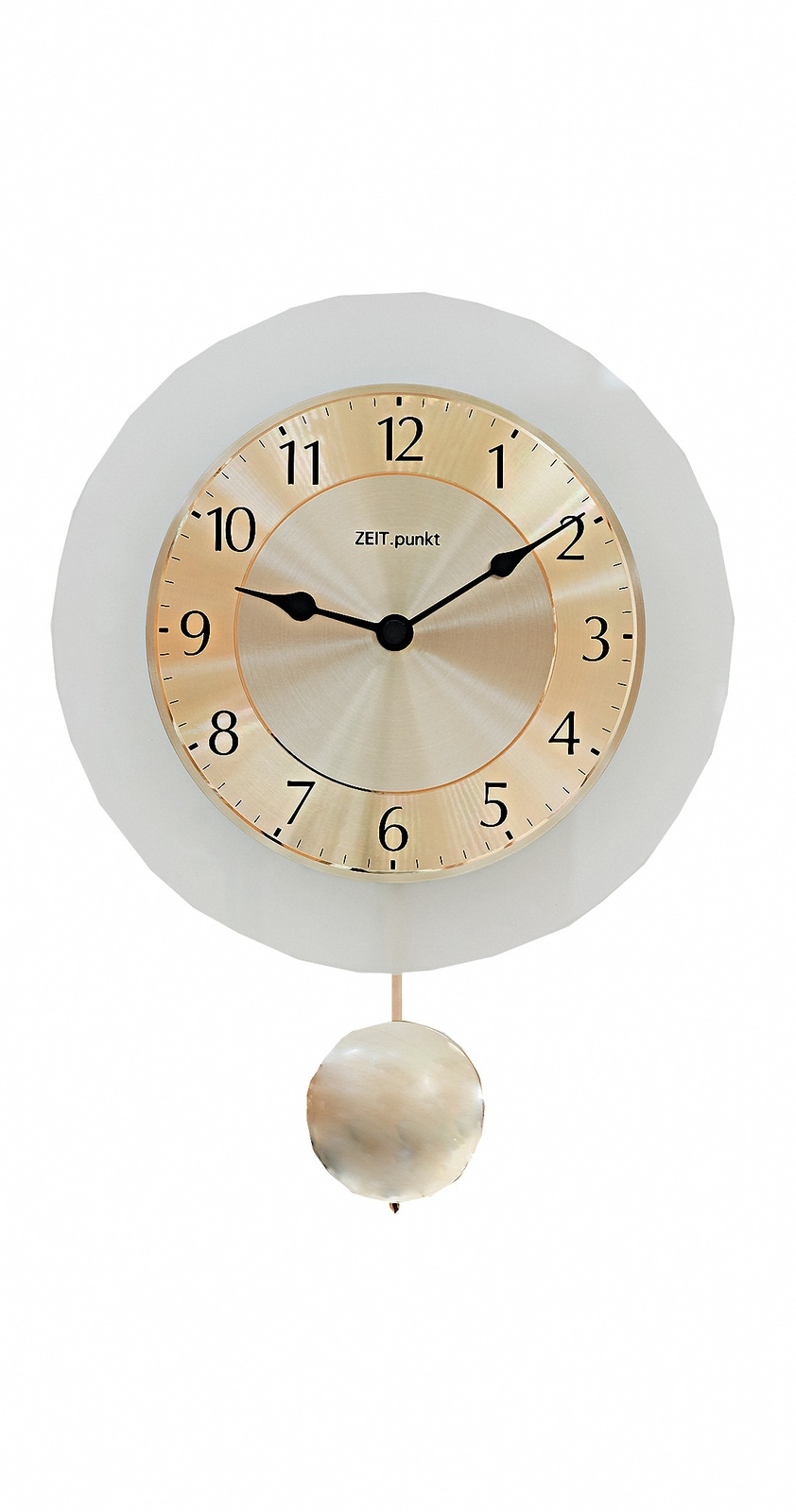 Modern wall clock with quartz movement from Zeitpunkt (Zeit.punk.. ZP 17/650 NEW