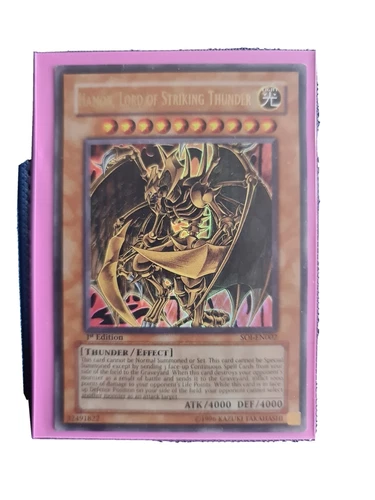 Hamon, Lord Of Striking Thunder  SOI-EN002 - 1st Edition - Ultra Rare - Near Mi