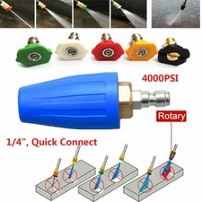 Pressure Washer Rotating Spray Turbo Nozzle 3600/4000 PSI 1/4" Quick Connect USA